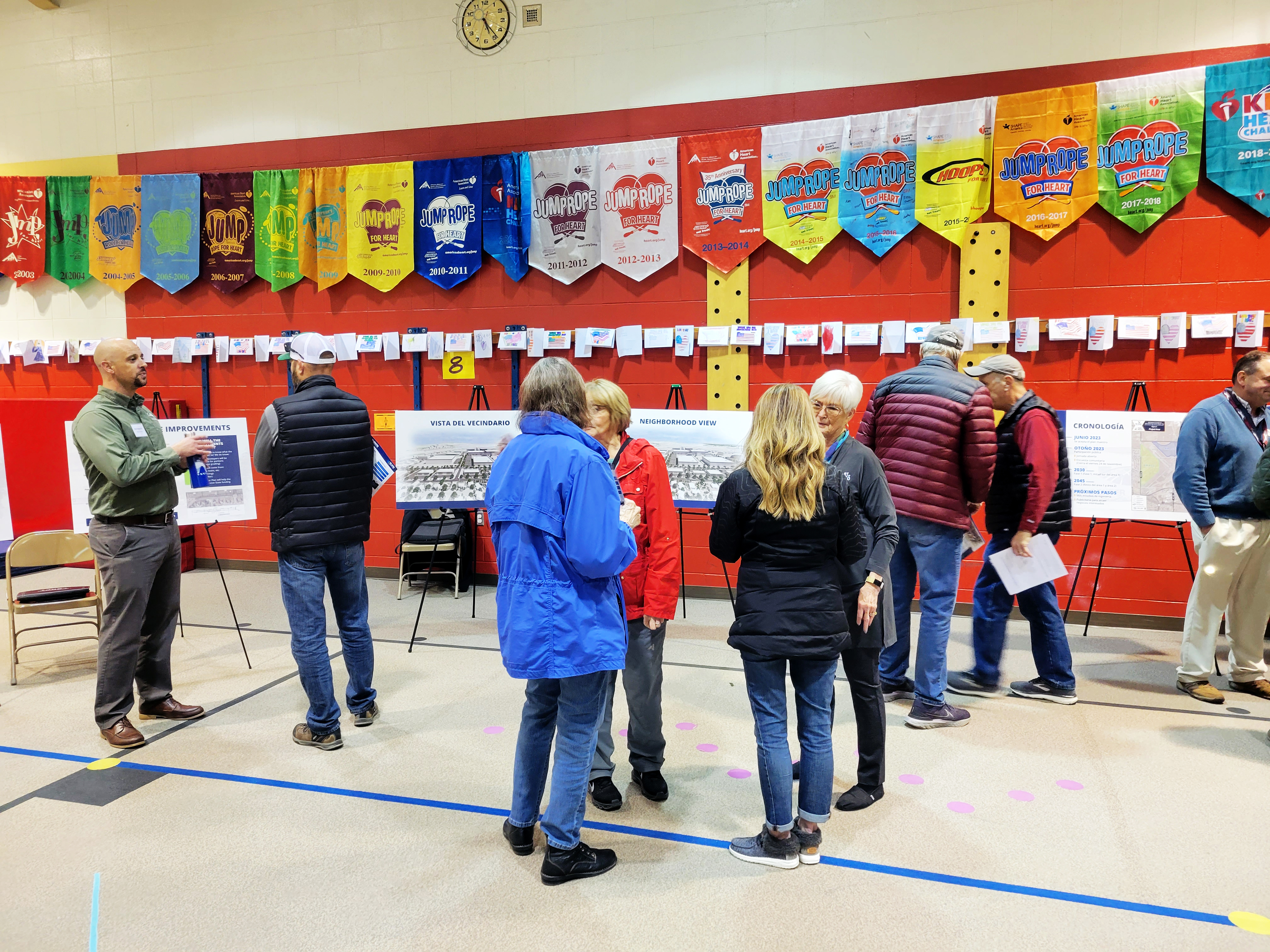 Community members gathered at the AIM open house event